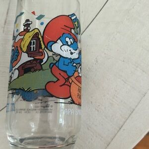 Papa Smurf glass